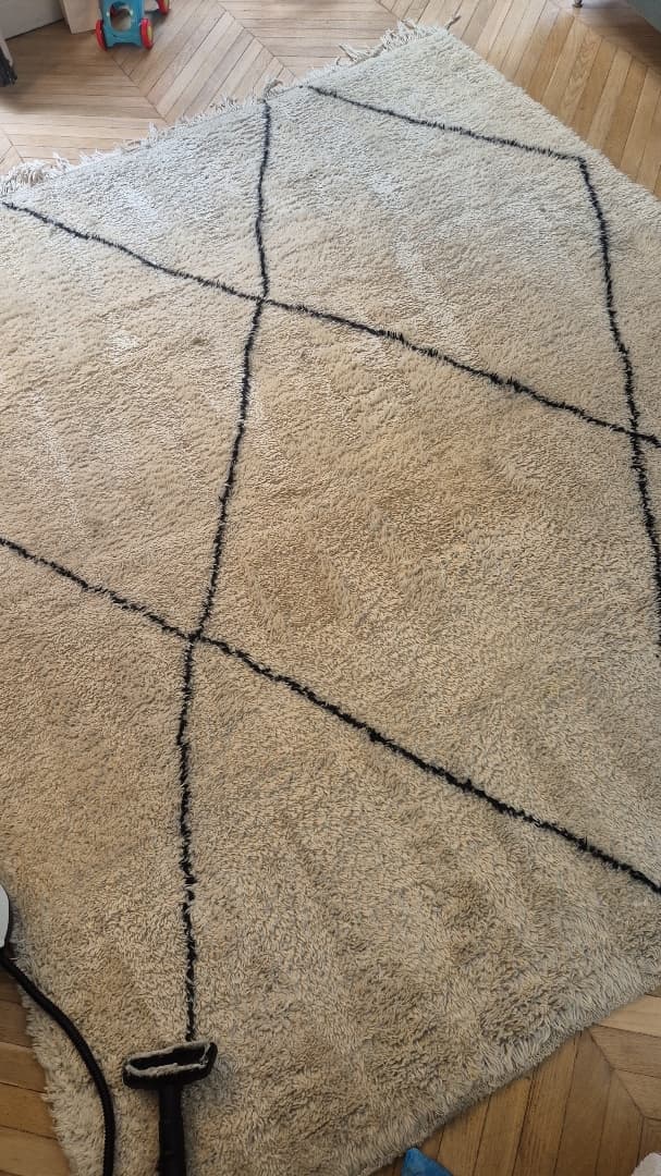 Tapis berbère en laine - Après nettoyage